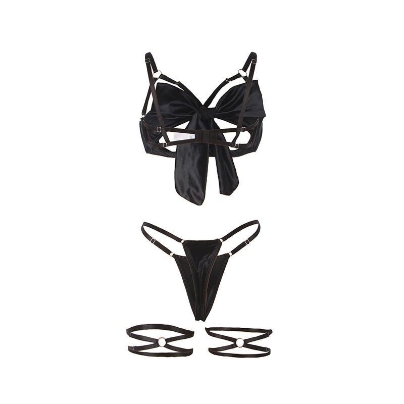 SUBBLIME 955199 SET SUJETADOR CON LAZO NEGRO AJUSTABLE S M