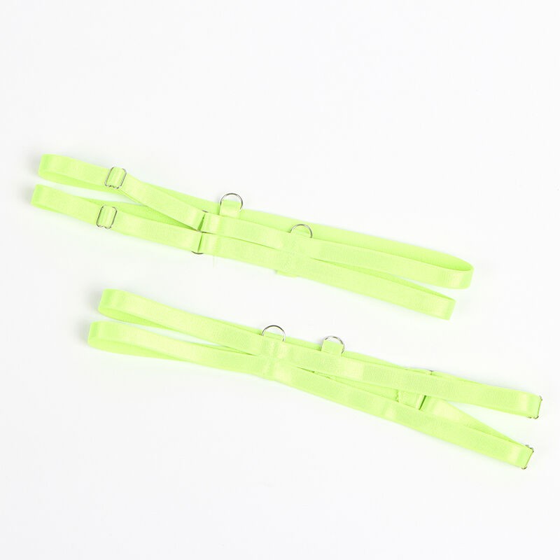 SUBBLIME 955328 SET SUJETADOR CON ENCAJE Y LIGUEROS VERDE Y AZUL L XL
