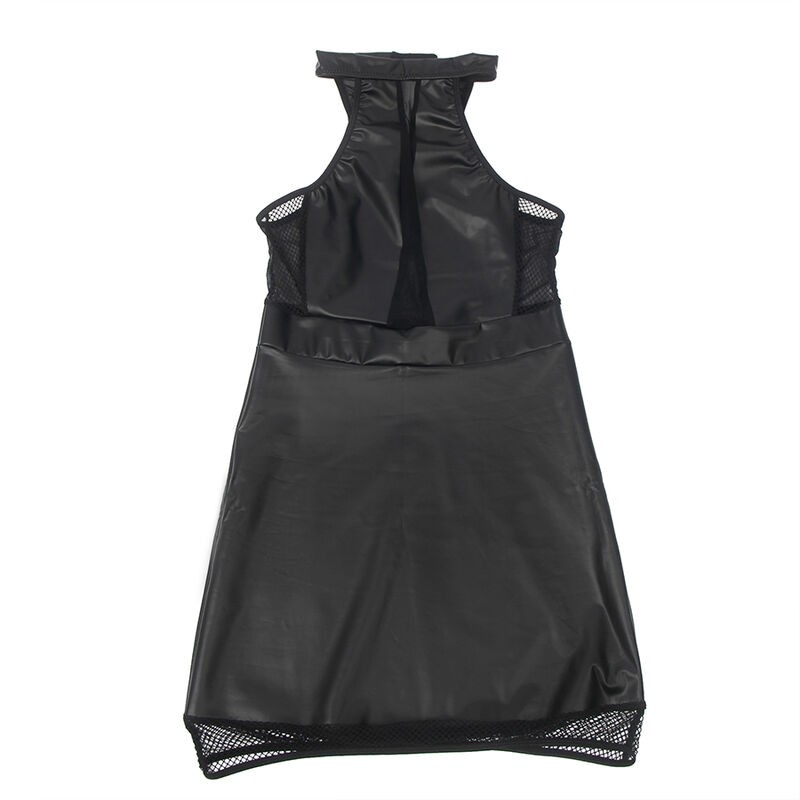 SUBBLIME 955472 VESTIDO CUELLO HALTER CON TRANSPARENCIAS NEGRO S M