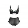 SUBBLIME 955557 CONJUNTO SUJETADOR CON CREMALLERA DE MALLA DE CHAROL VERDE S M