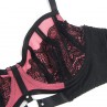 SUBBLIME 955571 CONJUNTO SUJETADOR CON CREMALLERA DE MALLA DE CHAROL ROSA S M