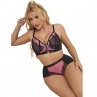 SUBBLIME 955588 CONJUNTO SUJETADOR CON CREMALLERA DE MALLA DE CHAROL ROSA L XL