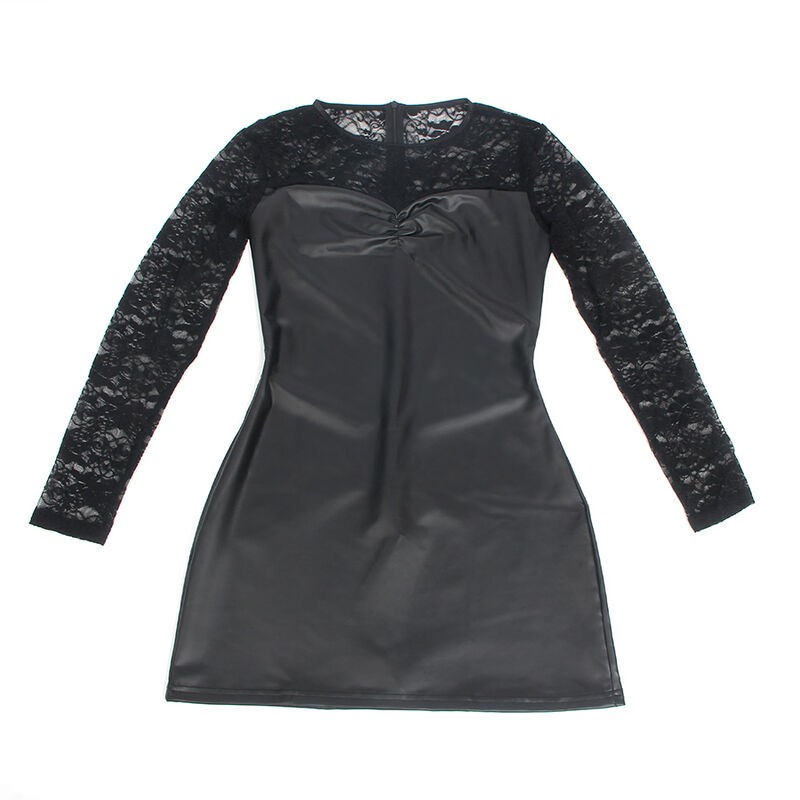 SUBBLIME 955595 VESTIDO DE MANGA LARGA CON ENCAJE NEGRO S M