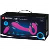 PRETTY LOVE THUNDERBIRD VIBRADOR DOBLE STRAP ON CONTROL REMOTO MORADO