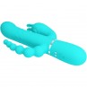 PRETTY LOVE CAMMY TRIPLE VIBRADOR RABBIT MULTIFUNCIaN 4 EN 1 AZUL