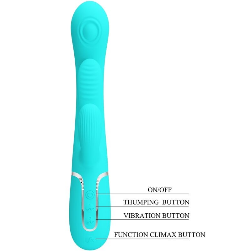 PRETTY LOVE SHANIA TRIPLE VIBRADOR RABBIT MULTIFUNCIaN 3 EN 1