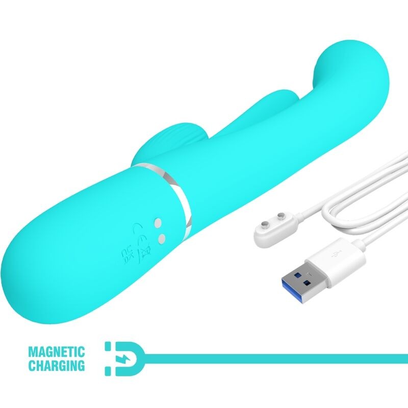 PRETTY LOVE SHANIA TRIPLE VIBRADOR RABBIT MULTIFUNCIaN 3 EN 1
