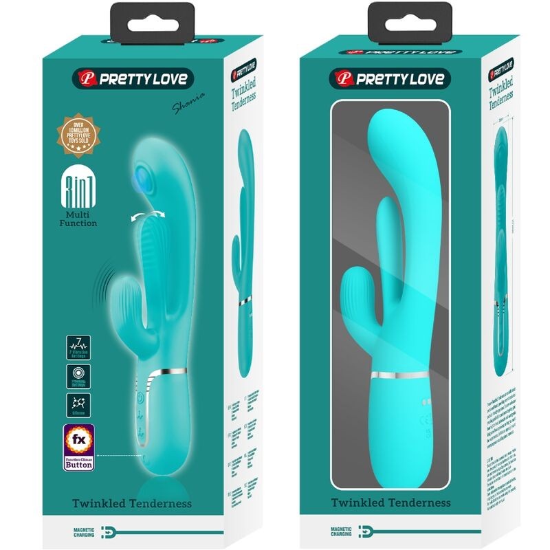PRETTY LOVE SHANIA TRIPLE VIBRADOR RABBIT MULTIFUNCIaN 3 EN 1