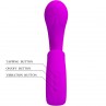 PRETTY LOVE SIBEL VIBRADOR PUNTO G ESTIMULADOR CLaTORIS 10 VIBRACIONES MORADO