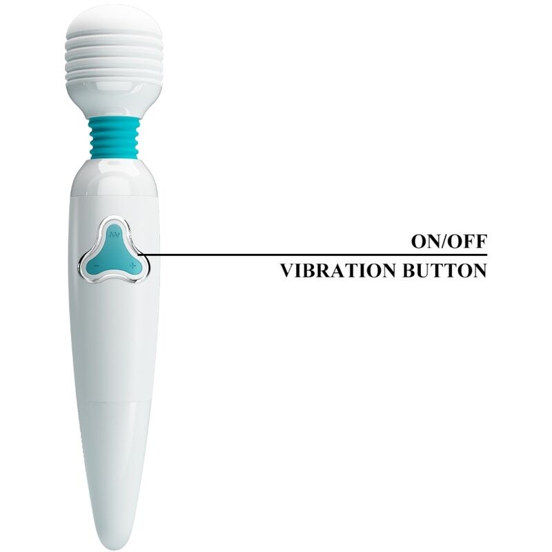 PRETTY LOVE CLOUD VIBRADOR WAND 7 VIBRACIONES BLANCO