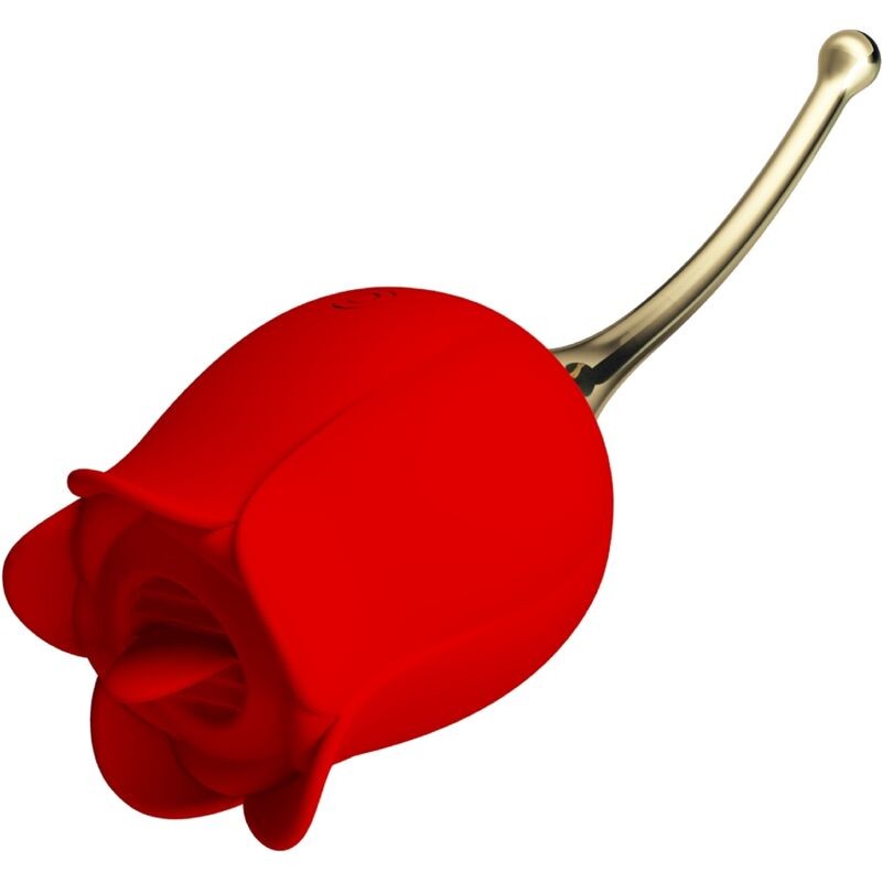 PRETTY LOVE ROSE LOVER ROSA ESTIMULADORA DE CLaTORIS 12 VIBRACIONES ROJO