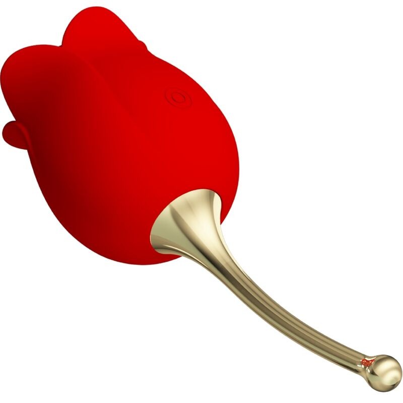 PRETTY LOVE ROSE LOVER ROSA ESTIMULADORA DE CLaTORIS 12 VIBRACIONES ROJO