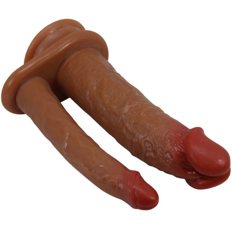 PRETTY LOVE GORAN DOBLE DILDO REALaSTICO NATURAL MULATO