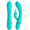 PRETTY LOVE SCOCCO VIBRADOR RABBIT TURQUESA