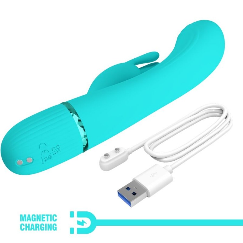 PRETTY LOVE SCOCCO VIBRADOR RABBIT TURQUESA