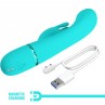 PRETTY LOVE SCOCCO VIBRADOR RABBIT TURQUESA