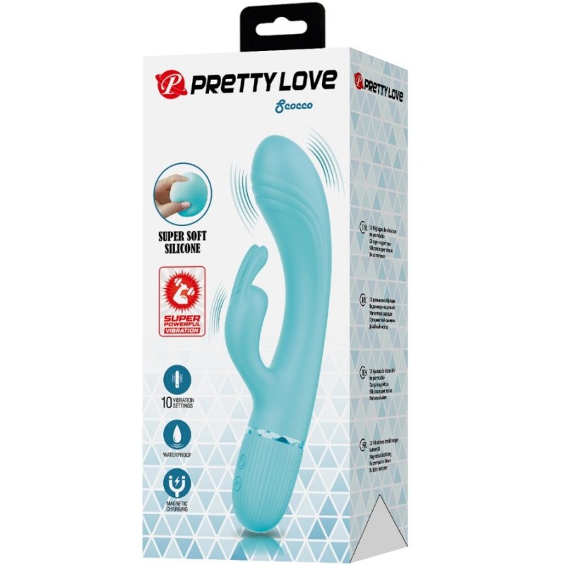 PRETTY LOVE SCOCCO VIBRADOR RABBIT TURQUESA
