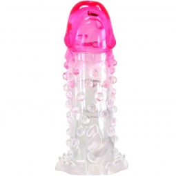PRETTY LOVE WILFORD FUNDA REALaSTICA ALARGADORA CON RELIEVE PARA PENE ROSA