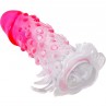 PRETTY LOVE WILFORD FUNDA REALaSTICA ALARGADORA CON RELIEVE PARA PENE ROSA