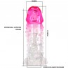 PRETTY LOVE WILFORD FUNDA REALaSTICA ALARGADORA CON RELIEVE PARA PENE ROSA