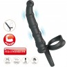 PRETTY LOVE TATUM ANILLO VIBRADOR PENE CON PLUG 10 VIBRACIONES NEGRO