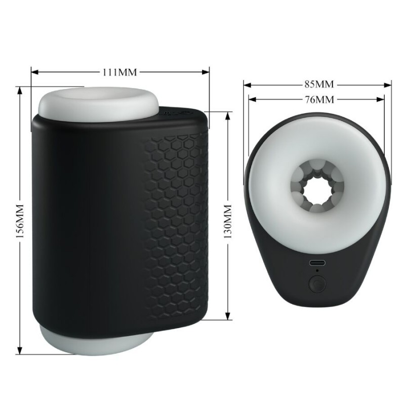 PRETTY LOVE DJ GIRL MASTURBADOR MASCULINO CON VIBRACIaN 5 CONFIGURACIONES NEGRO