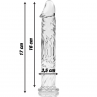 NEBULA SERIES BY IBIZA MODELO 12 DILDO CRISTAL TRANSPARENTE 17 CM O 35 CM