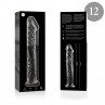 NEBULA SERIES BY IBIZA MODELO 12 DILDO CRISTAL TRANSPARENTE 17 CM O 35 CM