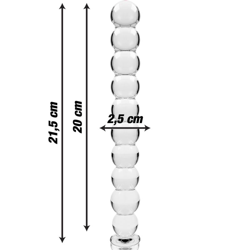 NEBULA SERIES BY IBIZA MODELO 22 DILDO CRISTAL TRANSPARENTE 215 CM O 25 CM