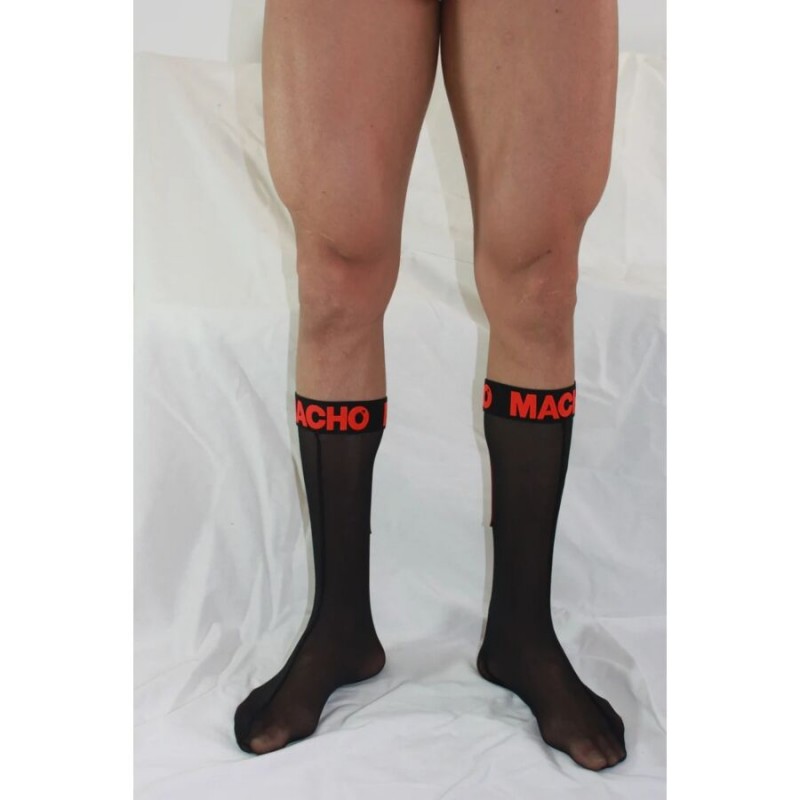 MACHO CALCETINES FINOS NEGRO ROJO TALLA aNICA