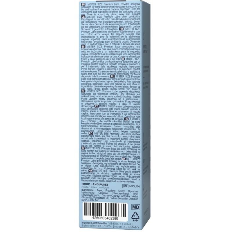 MISTER SIZE LUBRICANTE PREMIUM 100 ML