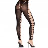 LEG AVENUE MEDIAS OPACAS SIN COSTURAS CON CORTE EN LOS PIES NEGRO