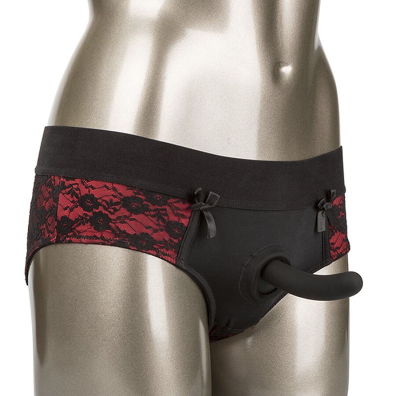 CALEXOTICS SCANDAL SET DE BRAGUITAS SIN ENTREPIERNAS CON DILDO TALLA S M