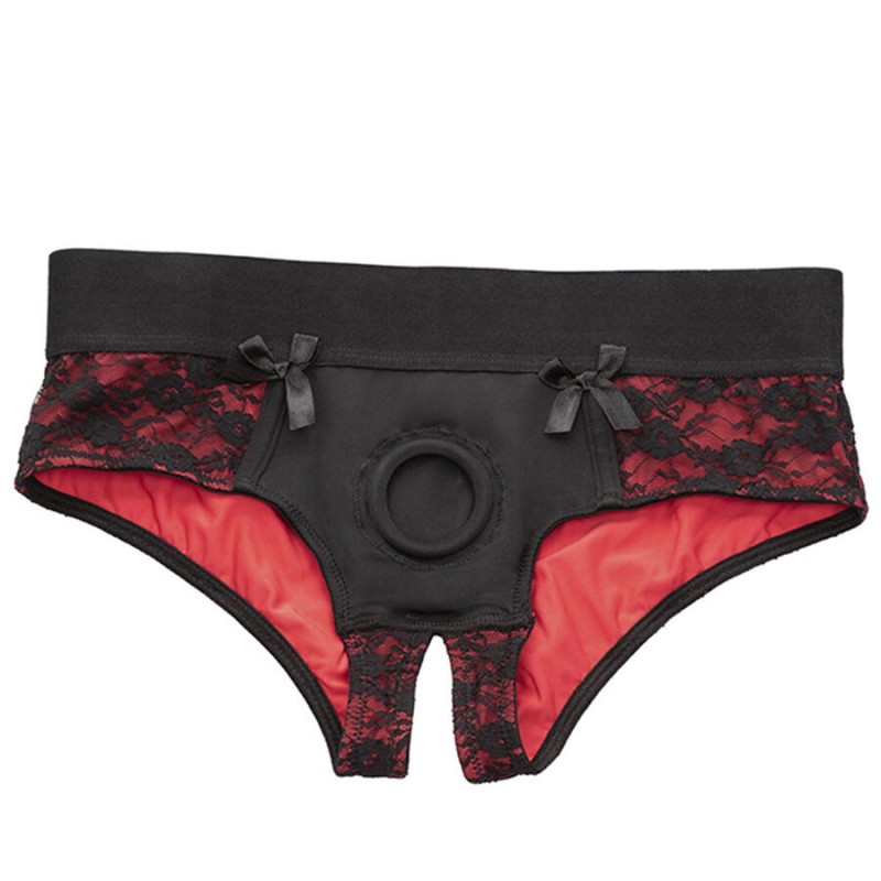 CALEXOTICS SCANDAL SET DE BRAGUITAS SIN ENTREPIERNAS CON DILDO TALLA S M