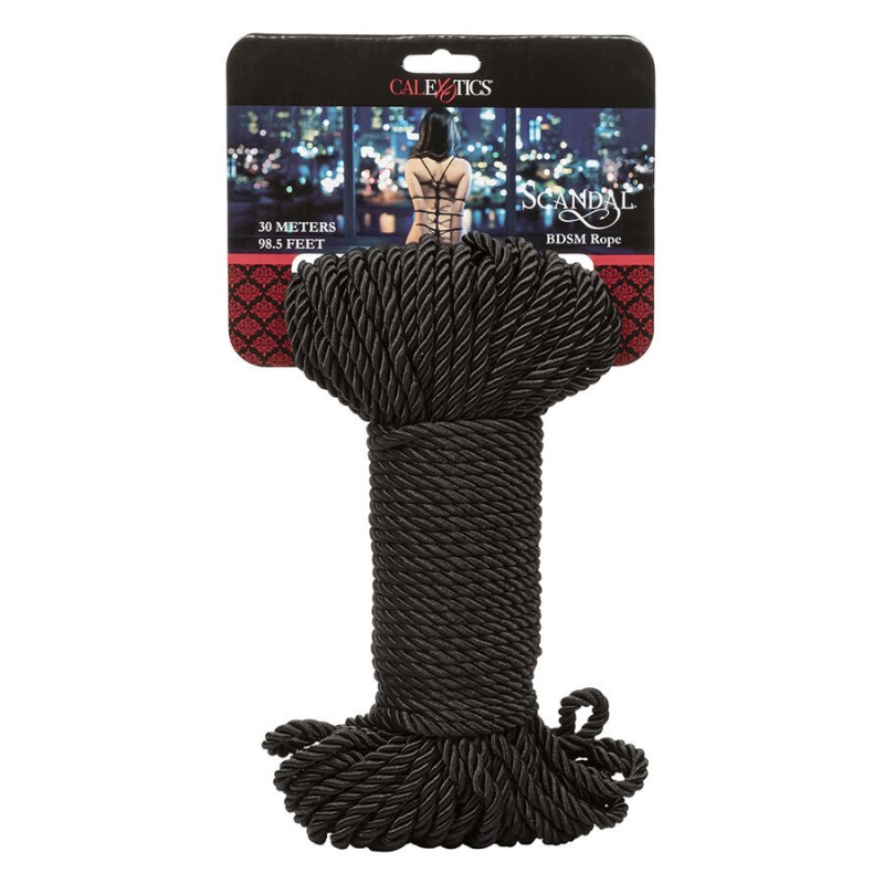 CALEXOTICS SCANDAL CUERDA BDSM NEGRA 30 M