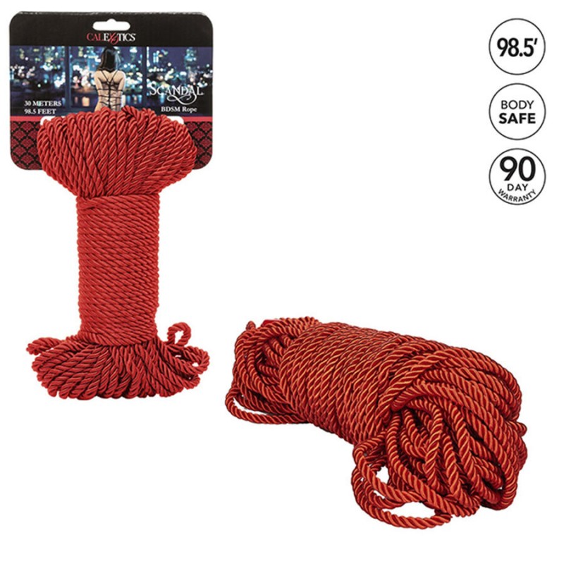 CALEXOTICS SCANDAL CUERDA BDSM ROJA 30 M