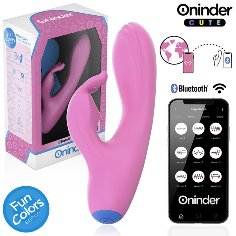 ONINDER CUTE LOVE BUNNY VIBRADOR PUNTO G Y CLITORIS APP MUNDIAL GRATUITA