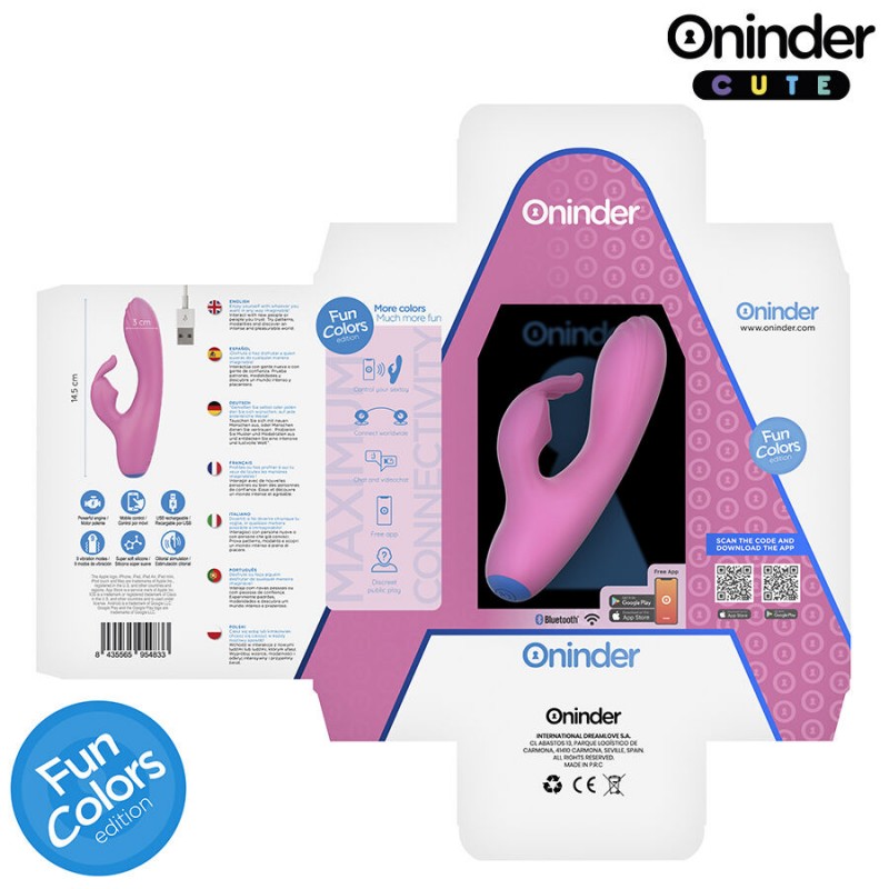 ONINDER CUTE LOVE BUNNY VIBRADOR PUNTO G Y CLITORIS APP MUNDIAL GRATUITA