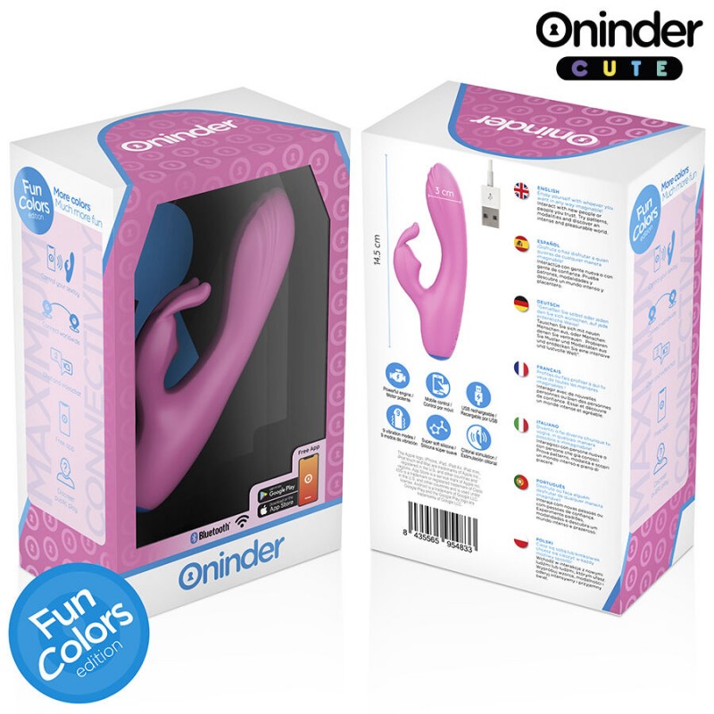 ONINDER CUTE LOVE BUNNY VIBRADOR PUNTO G Y CLITORIS APP MUNDIAL GRATUITA
