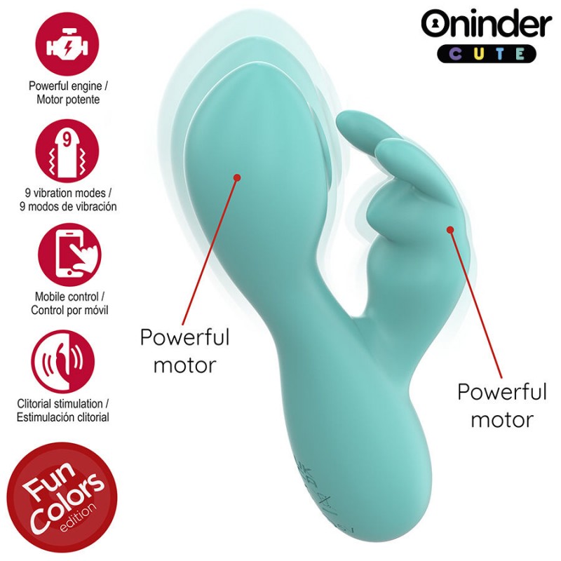 ONINDER CUTE LOVE BUNNY VIBRADOR PUNTO G Y CLaTORIS APP MUNDIAL GRATUITA