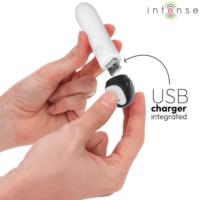 INTENSE RICO BALA VIBRADORA PINGaINO RECARGABLE USB 10 X 22 CM