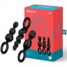SATISFYER ANAL PLUGS SET 3 PCS NEGRO