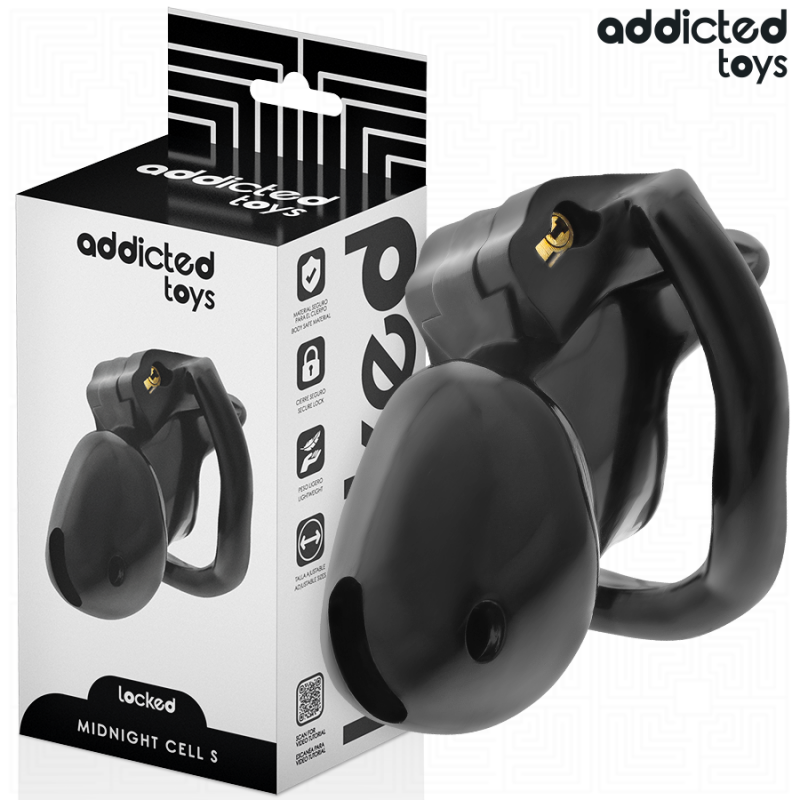 ADDICTED TOYS LOCKED MINDNIGHT CELL JAULA PARA PENE TALLA S 48 CM