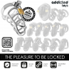 ADDICTED TOYS LOCKED SILVER LOCK JAULA PARA PENE DE METAL TALLA M