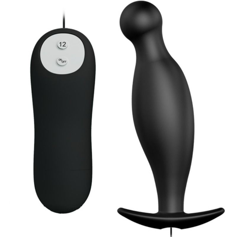 PRETTY LOVE PLUG ANAL SILICONA 12 MODOS VIBRACIaN NEGRO