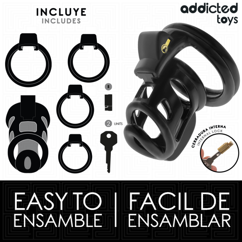 ADDICTED TOYS LOCKED GILDEN CAGE JAULA PARA PENE DE SILICONA 85 CM