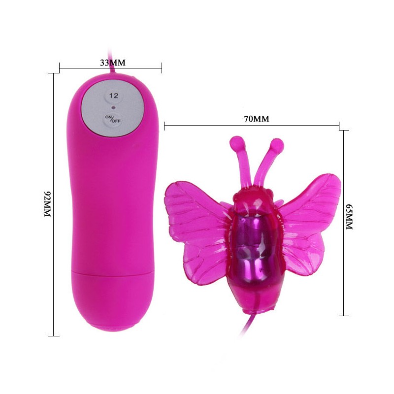BAILE CUTE SECRET MARIPOSA ESTIMULADORA VIBRADOR 12V