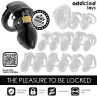 ADDICTED TOYS LOCKED CHASTITY DEPTHS JAULA PARA PENE 75 CM