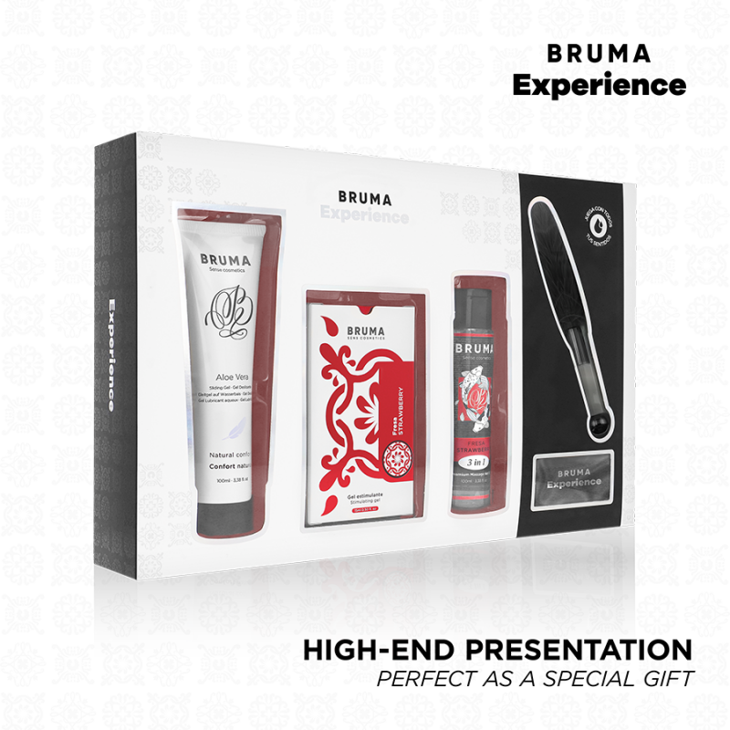 BRUMA XPERIENCE KIT TENTACIaN DULCE FRESA CON POTENCIADOR DE ORGASMOS