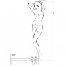 PASSION WOMAN BS038 BODYSTOCKING BLANCO TALLA aNICA